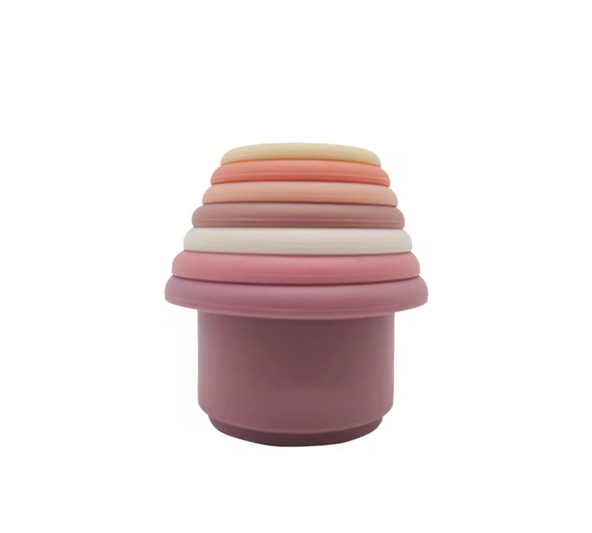 7pc Silicone Stacking Cups