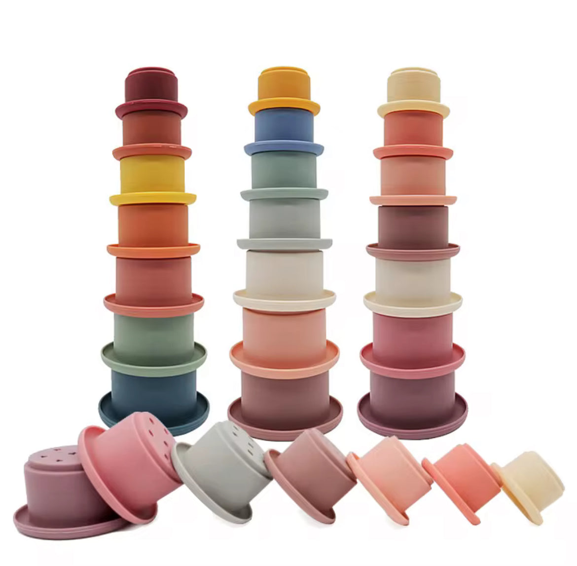 7pc Silicone Stacking Cups