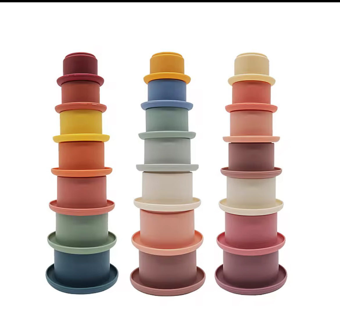 7pc Silicone Stacking Cups