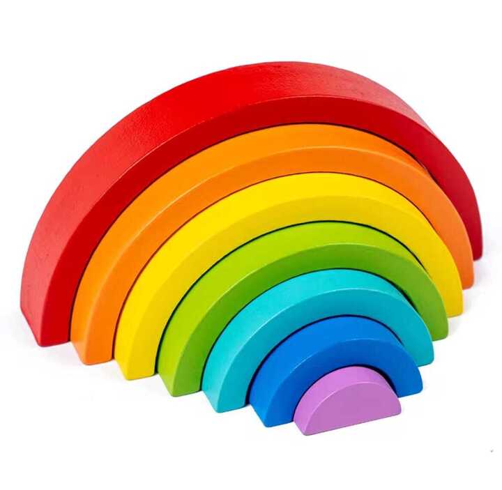 Wooden Rainbow Stacking Blocks