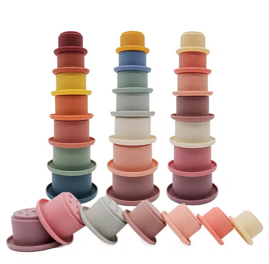 7pc Silicone Stacking Cups